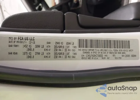 2017 Jeep Grand Cherokee Laredo 4X4 из США, поврежденный, VIN 1C4RJFAG9HC728252